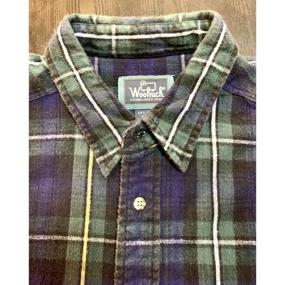 Vtg Woolrich Plaid Button up Flannel Camping Shirt 2717 Mallard Men's Size XL - Picture 4 of 9